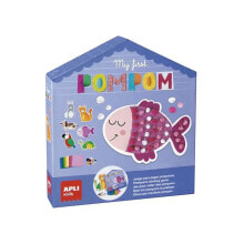 APLI My First Pompom Decorate The Animals With Pompoms And Paper Balls game