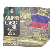 Member's Mark Folding Camping Love Seat Chair with Cupholders, Red купить онлайн