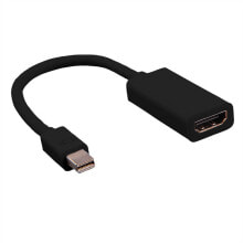 Value 12.99.3130 видео кабель адаптер 0,15 m Mini DisplayPort HDMI Тип A (Стандарт) Черный