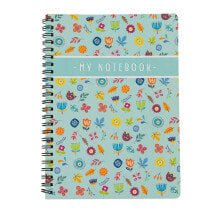 EUREKAKIDS A5 lined notebook with flower design