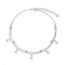 Купить женские браслеты на ногу AGAIN Jewelry: Silver leg bracelet with stars AJNH0006