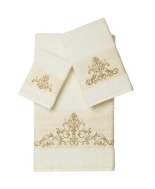 Linum Home scarlet 2-Pc. Embellished Washcloth Set