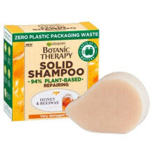 Шампуни для волос botanic Therapy (Honey &amp; Beeswax Solid Shampoo Регенерирующий твердый шампунь с медом и пчелиным воском для очень поврежденных волос 60 г