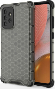 Hurtel Honeycomb etui pancerny pokrowiec z żelową ramką Samsung Galaxy A72 4G czarny