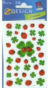 Наклейки для детского творчества avery Zweckform Stickers - Four-leaf clover / Ladybug (106430)
