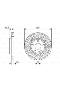 FREN DİSKİ ÖN HAVA KANALLI YÜKSEK KARBONALAŞIMLI - 5 BİJON 295 MM MERCEDES B 220 CDI 11-18, C 27053