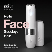 Электрическая бритва для лица Braun Face Mini FS1000 для женщин - Бережное отношение к коже - Функция интеллектуального освещения - Белый