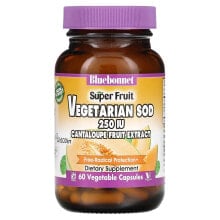 Антиоксиданты Bluebonnet Nutrition, Super Fruit, Vegetarian SOD, экстракт плодов канталупы, 250 МЕ, 60 растительных капсул