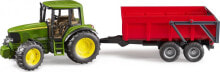 Bruder Tractor John Deere 6920 with red trailer (02057)