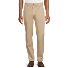 Купить мужские брюки George: George Premium Straight Fit Khaki Pants Men's 38x32 Beige Cotton Pull-On Pockets