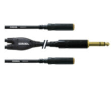 Cordial CFY 0.3 VYY аудио кабель 0,3 m 2 x 3,5 мм 6,35 мм Черный