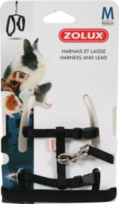 Шлейки и поводки для грызунов zolux Harness and leash for ferrets M, black