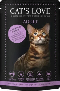 Купить влажные корма для кошек CAT'S LOVE: Nassfutter Katze mit Lachs & Huhn in Gelee, 85 g