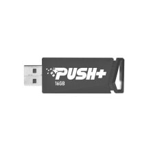 USB  флеш-накопители Patriot Memory Push+ USB флеш накопитель 16 GB USB тип-A 3.2 Gen 1 (3.1 Gen 1) Черный PSF16GPSHB32U