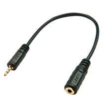 Lindy 35698 аудио кабель 0,2 m 2,5мм 3,5 мм Черный