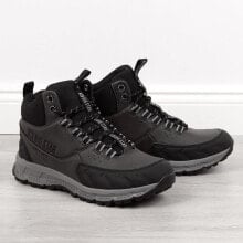 Спортивная одежда, обувь и аксессуары мужские кроссовки спортивные треккинговые черные кожаные высокие демисезонные Inny Gray Big Star M INT1624A hiking boots