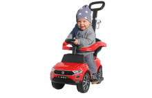 Детские каталки и качалки для малышей Машинка - каталка JAMARA VW T-Roc с ручкой. 4 колеса. С 6 месяцев. Черный, красный.