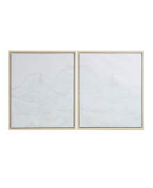 INK+IVY desert Serenity Hand Embellished Abstract Framed Canvas Wall Art 2 Piece Set
