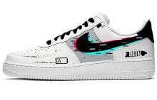 【定制球鞋】 Nike Air Force 1 Low 07 空军一号 机械故障 电玩 解构鞋带 涂鸦 电竞主题 低帮 板鞋 男款 白黑灰 / Кроссовки Nike Air Force 1 Low 07 CW2288-111