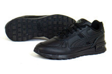 Мужские кроссовки повседневные черные кожаные низкие демисезонные PUMA 38272101