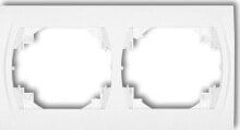 Умные розетки, выключатели и рамки Karlik Logo Double horizontal frame, white (LRH-2)