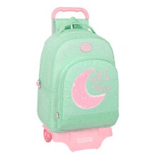 School Rucksack with Wheels BlackFit8 Moon Green 32 x 42 x 15 cm