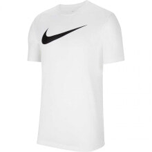Женские кроссовки мужская спортивная футболка белая с логотипом Nike JR Dri-FIT Park 20 CW6941 100 T-shirt