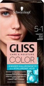 Schwarzkopf Gliss Color N 5-1 Питательная краска для волос с гиалуроновой кислотой, оттенок холодный-каштановый