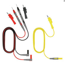 Accessories for measuring instruments weidmüller Sicherheits-Messleitungs-Set [Lamellenstecker 4mm - Abgreifklemmen - Prüfspitze] 1m ZUB - Test lead set - Black,Red,Yellow - 0.2 - 600 V - Left - Left - -20 - 750 °C