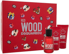 Dsquared2 Red Wood Pour Femme - Duftset (Eau de Toilette 50ml + Parfümiertes Bade- und Duschgel 50ml + Parfümierte Körperlotion 50ml)