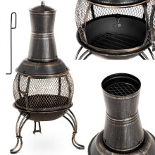 Heater, fireplace, fireplace on the terrace to the garden, steel 360, height 90 cm