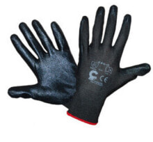 Nitrile-coated nylon gloves r446 black size 9
