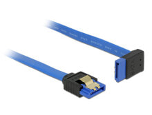 Компьютерные кабели и коннекторы deLOCK 84996 кабель SATA 0,3 m SATA 7-pin Черный, Синий