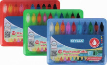 Цветные карандаши для рисования для детей Stylex 28225 восковой мелок/карандаш 10 шт