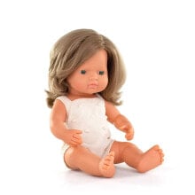 MINILAND Caucasian Dirty Blonde Hair Girl 38 cm Colourful baby doll