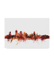 Trademark Global michael Tompsett Quebec Canada Skyline Red Canvas Art - 20