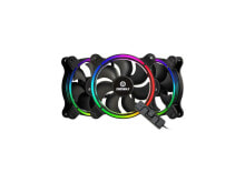 Купить блоки питания для компьютеров Enermax: Enermax T.B. RGB AD 4-Ring Addressable RGB sync 120mm Fan Halo-Arc shape, 3 Fans