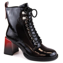 Купить женские высокие ботинки S.Barski: Patent high-heeled ankle boots D&A S.Barski Premium Collection W OLI225A black