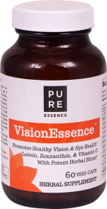 Витамины и БАДы для глаз Pure Essence Labs VisionEssence --  Пищевая добавка для поддержки здорового зрения --60 растительных капсул