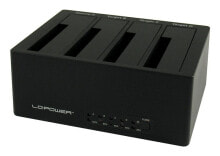 LC-Power LC-DOCK-U3-4B док-станция для накопителей USB 3.2 Gen 1 (3.1 Gen 1) Type-A Черный
