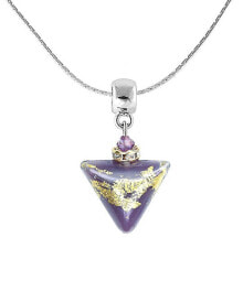 Ювелирные колье nádherný náhrdelník Purple Triangle s 24karátovým zlatem v perle Lampglas NTA10