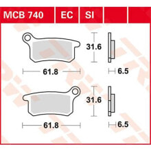 TRW Ec-Organic Offroad Husqvarna CR 65 12 Front Brake Pads