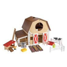 EUREKAKIDS Wooden farm with animals and accessories - la granja de paul