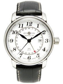 Мужские наручные часы с ремешком Мужские наручные часы с кожаным ремешком Zeppelin LZ127 7642-1 Mens Watch