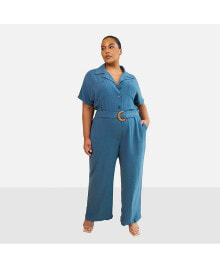 Купить женские комбинезоны Rebdolls: Women's Padma Linen Belted Jumpsuit