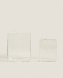 Square glass vase
