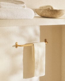 Metal and rattan towel hook