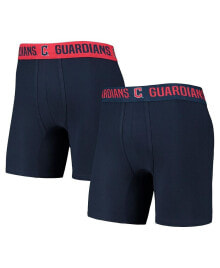 Купить женские трусы Concepts Sport: Men's Navy, Red Cleveland Guardians Two-Pack Flagship Boxer Briefs Set