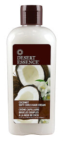 Гели и лосьоны для укладки волос Desert Essence Soft Curls Hair Coconut Cream Смягчающий кокосовый крем для кудрявых волос 190 мл