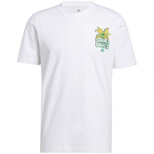 Мужская футболка спортивная белая однотонная с логотипом  adidas Splash On Graphic M GS7198
